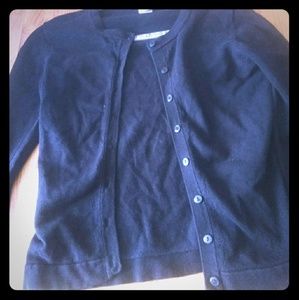Anchor blue button up cardigan large black